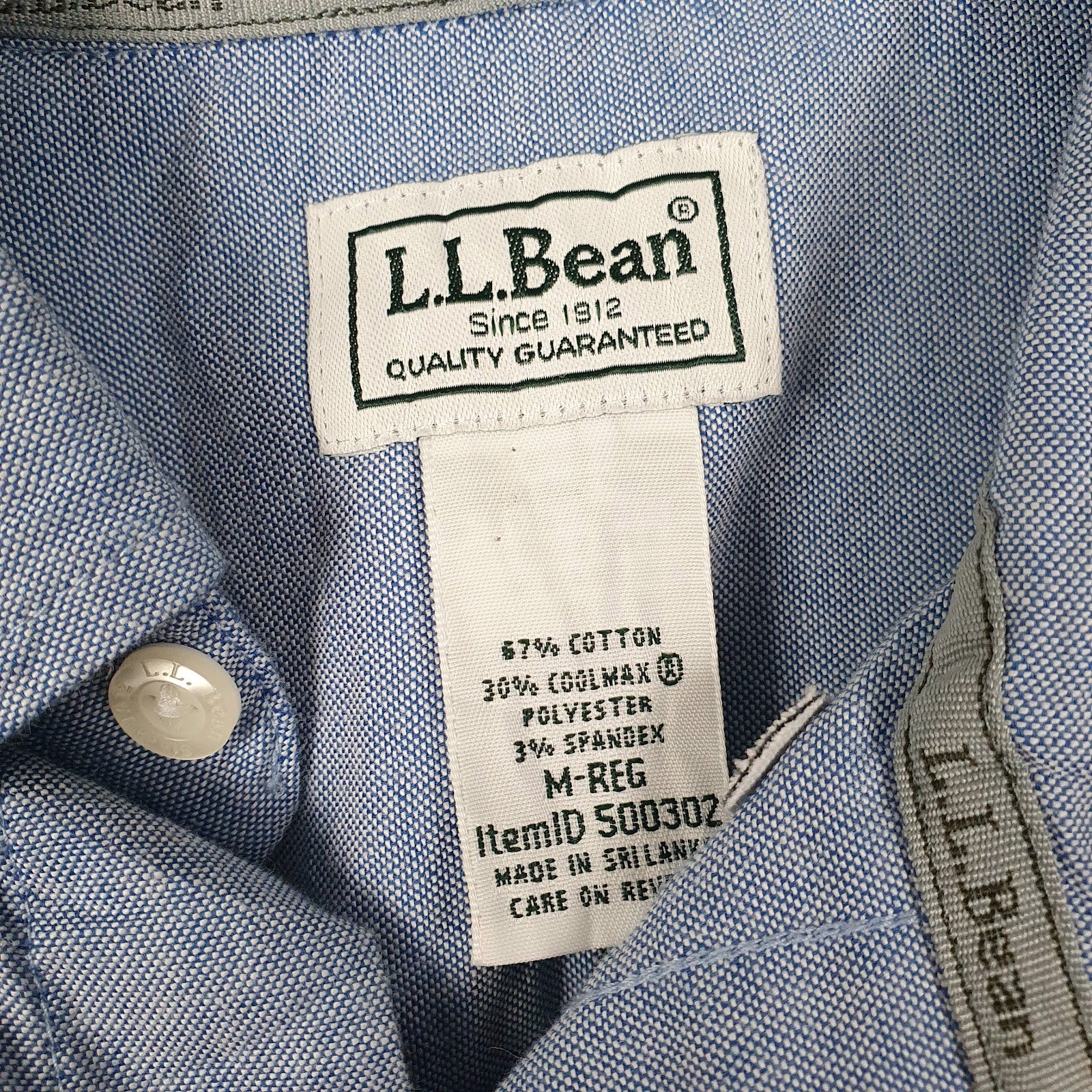 Mens Blue L.L.Bean   Shirt