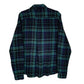 Mens Navy Eddie Bauer Heavyweight Plaid Flannel  Shirt