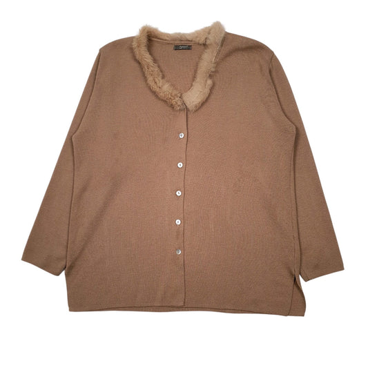 Womens Brown Apricot  Cardigan Jumper