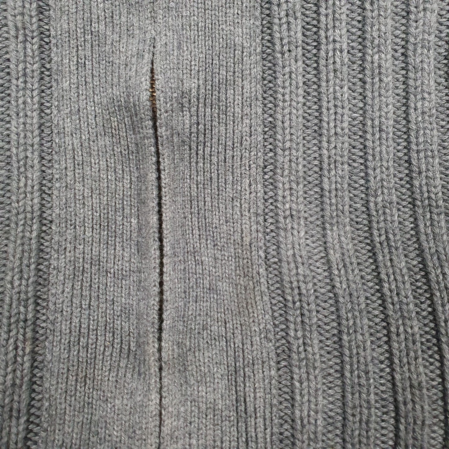 Mens Grey Tommy Hilfiger Heavy Knitwear Full Zip Jumper