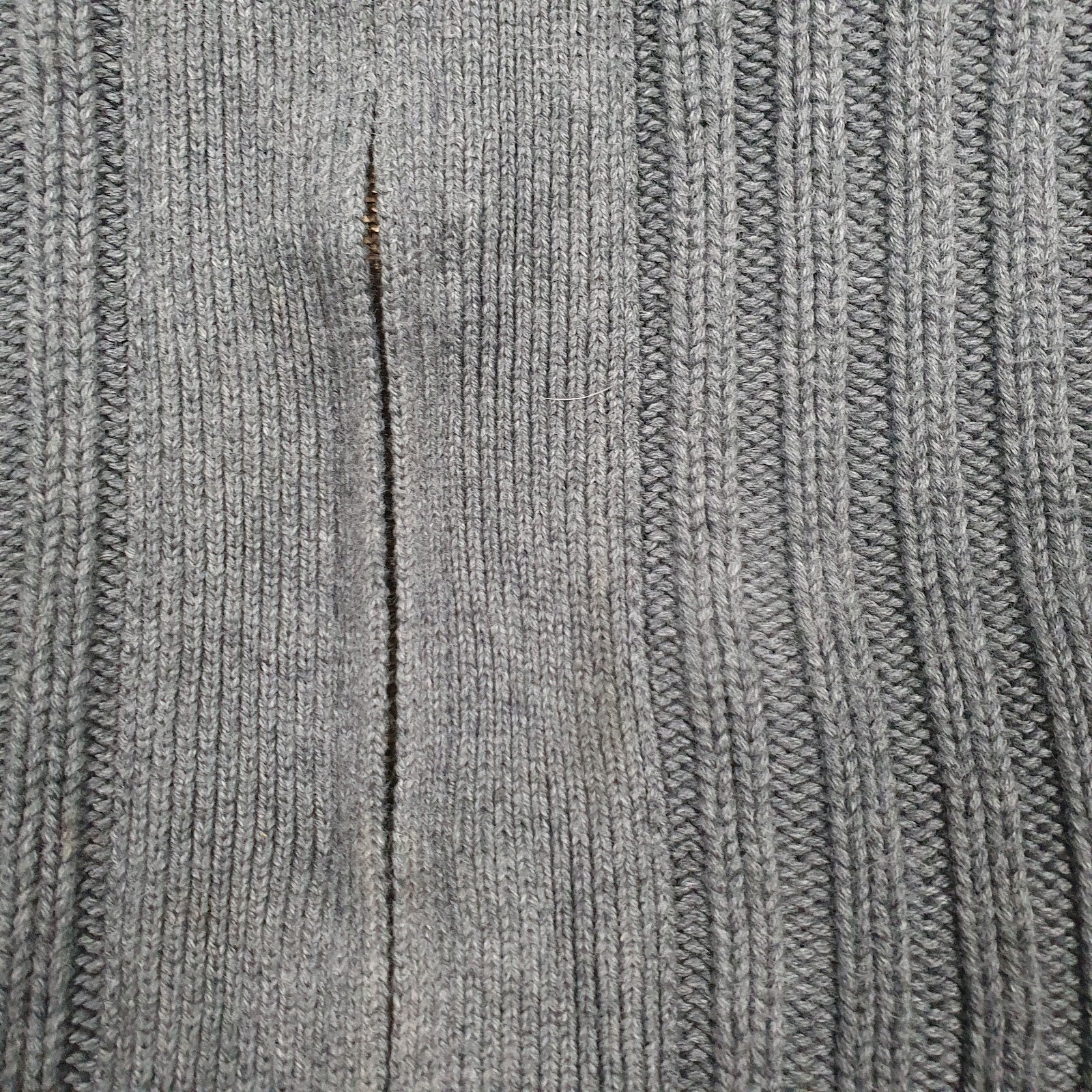 Mens Grey Tommy Hilfiger Heavy Knitwear Full Zip Jumper