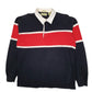 Mens Navy St Johns Bay Rugby Vintage 90s Long Sleeve Polo Shirt