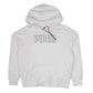 Womens White Puma  Hoodie Jumper