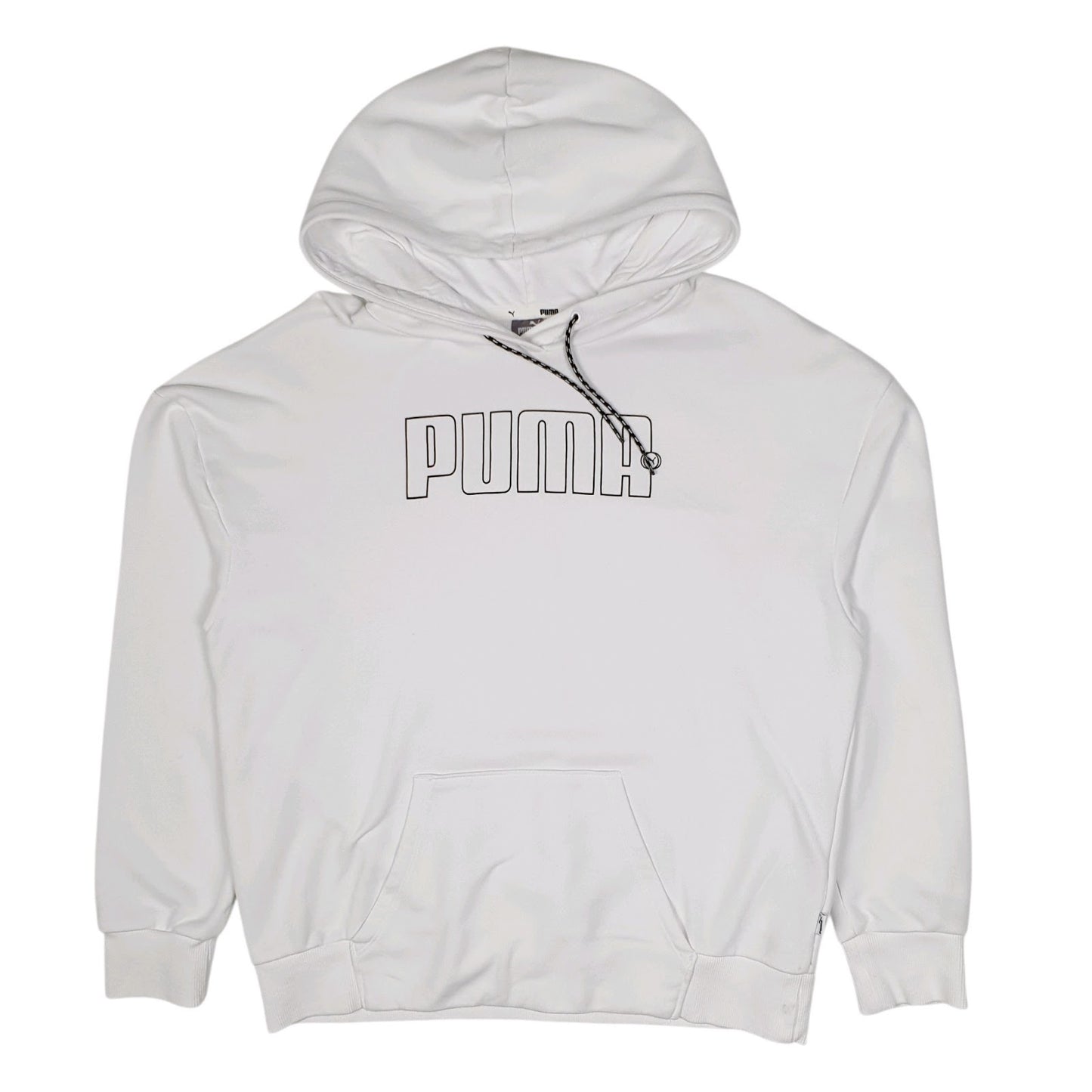 Womens White Puma  Hoodie Jumper