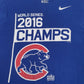 Mens Blue Nike MLB World Series Champions Chicago Cubs  T Shirt