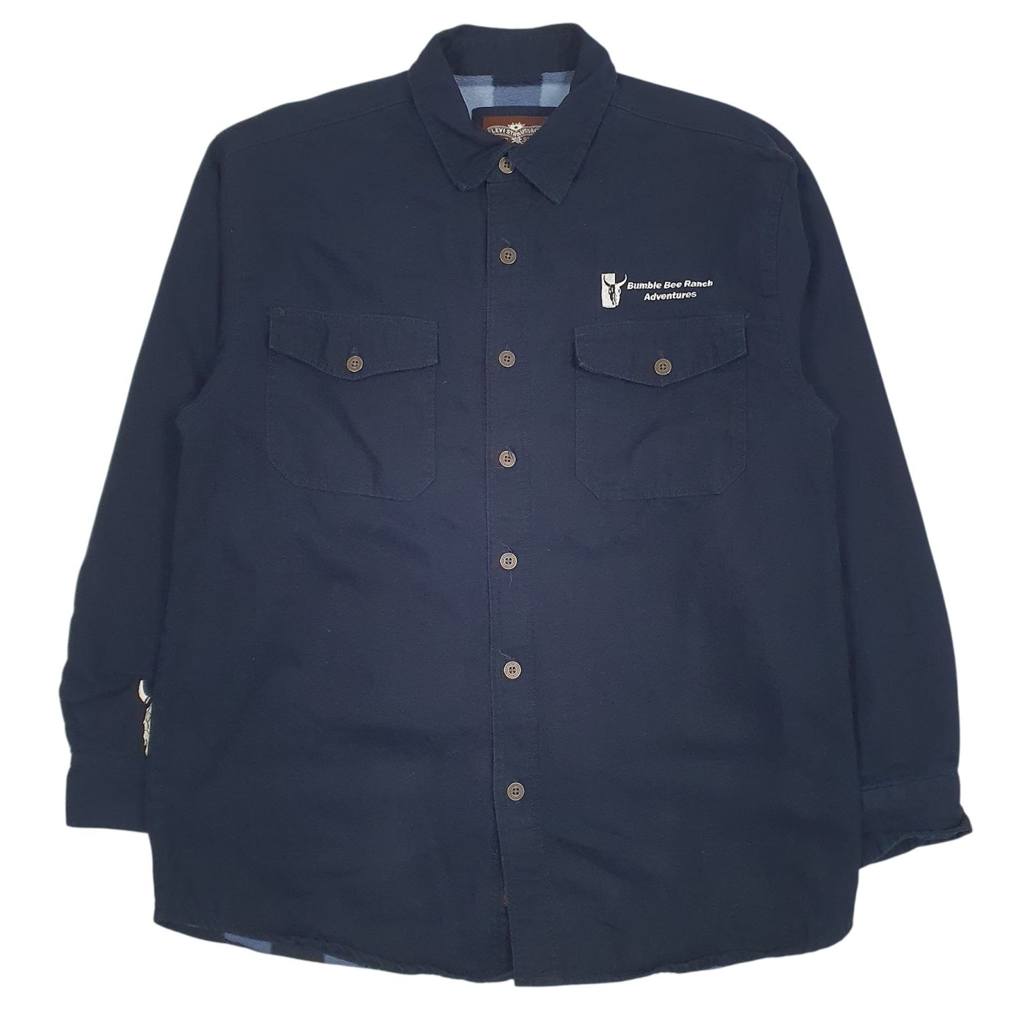 Mens Navy Levis Fleece Lined Bumble Bee Ranch  Coat