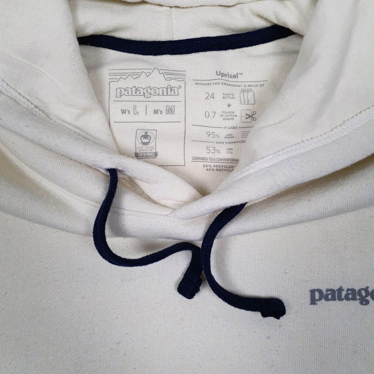 Mens Cream Patagonia Uprisal Hoodie Jumper