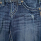 Womens Blue Silver Jeans Distressed  Shorts