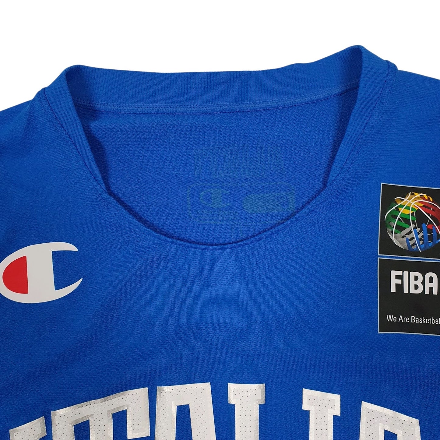 Mens Blue Champion Vest Italian Basketball Team Jersey  T Shirt