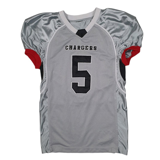 Mens Grey NFL Chargers American Football Jersey Short Sleeve T Shirt
