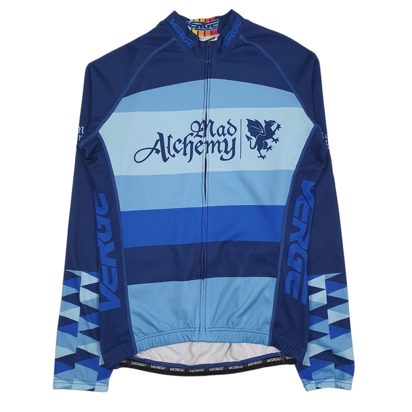 Mens Blue Verge Bike Jersey Full Zip Jumper