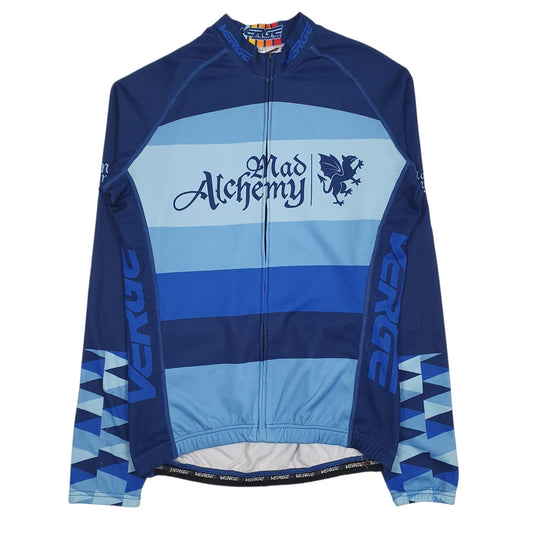 Mens Blue Verge Bike Jersey Full Zip Jumper