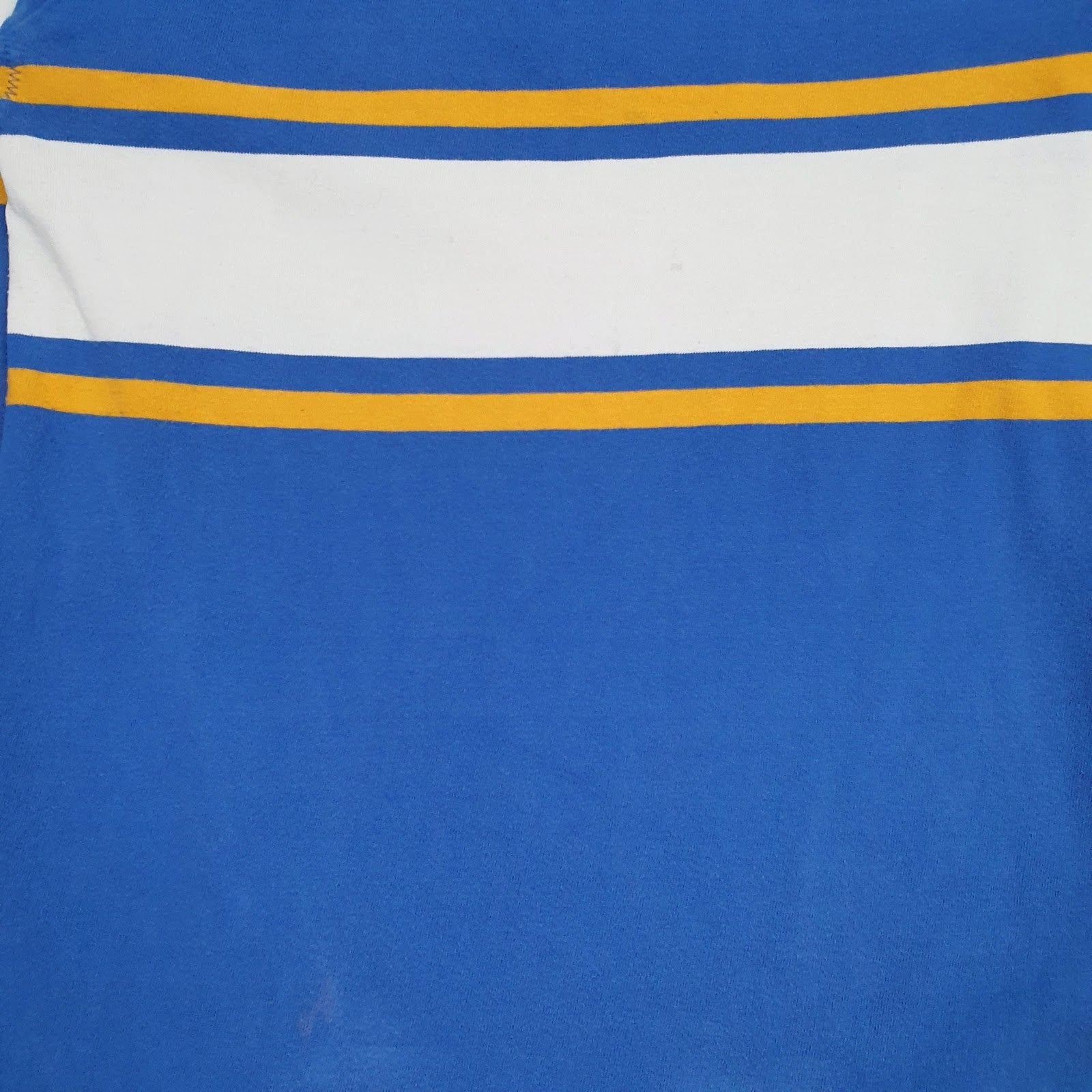 Mens Blue Uniform Basics Rugby Crewneck Polo Shirt