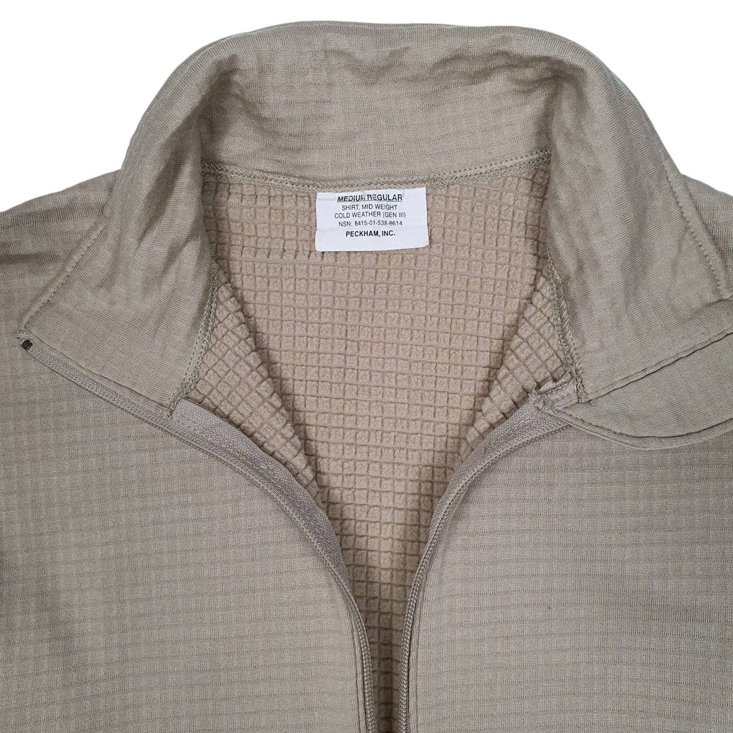 Mens Beige Peckham Inc Military Quarter Zip Jumper