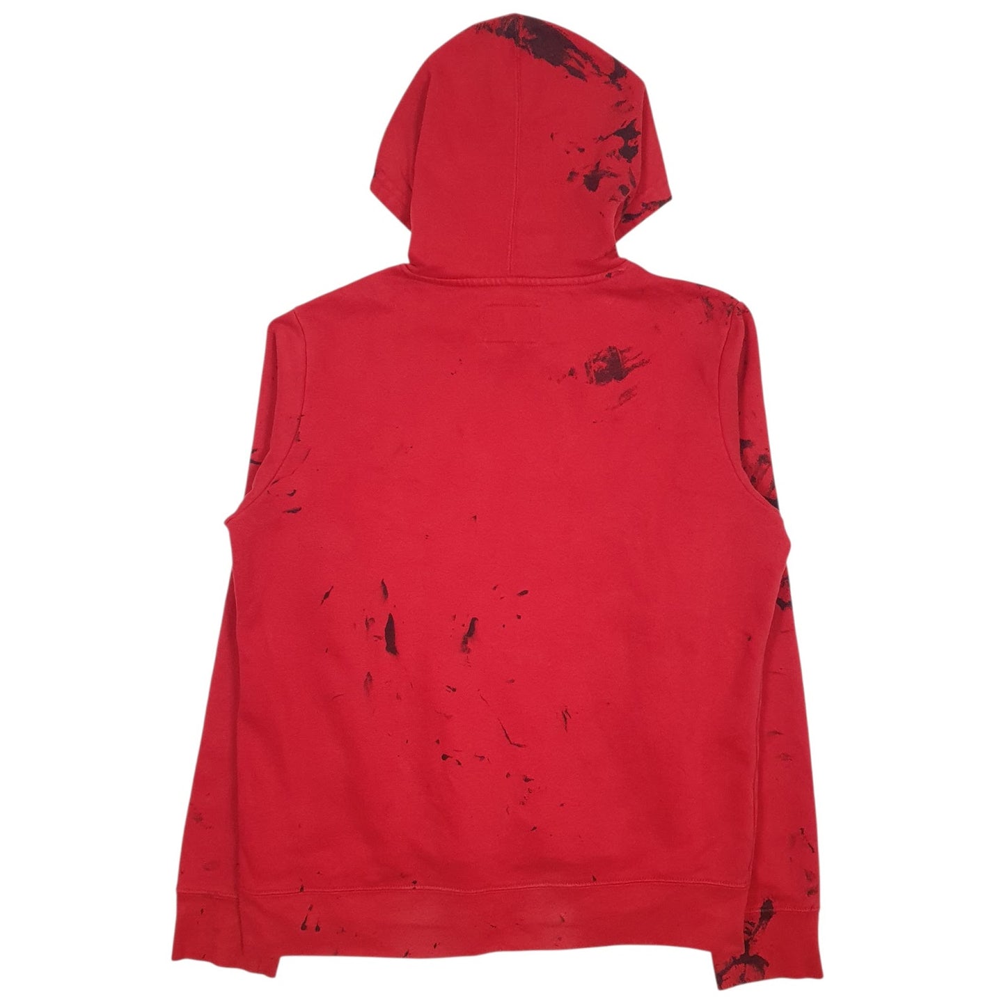 Mens Red Champion Spellout Hoodie Jumper