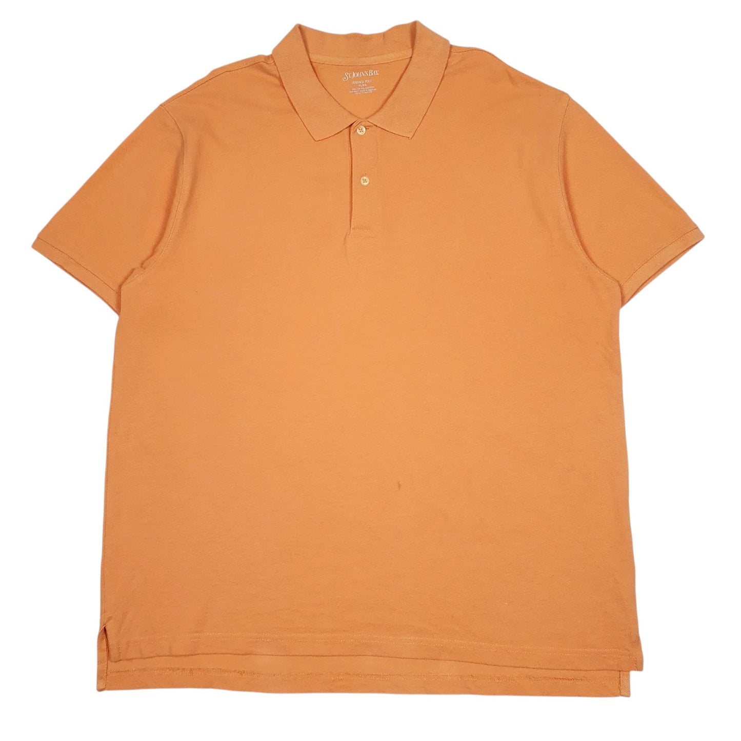 Mens Orange St Johns Bay  Short Sleeve Polo Shirt