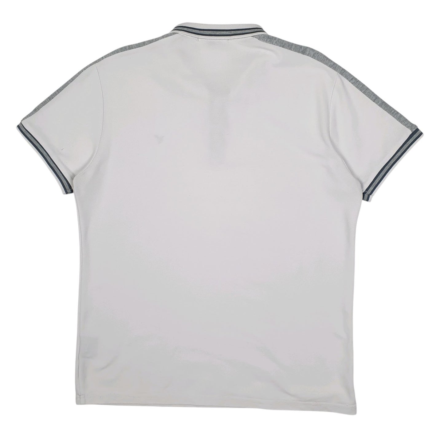 Mens White D-Rock  Cardigan Polo Shirt