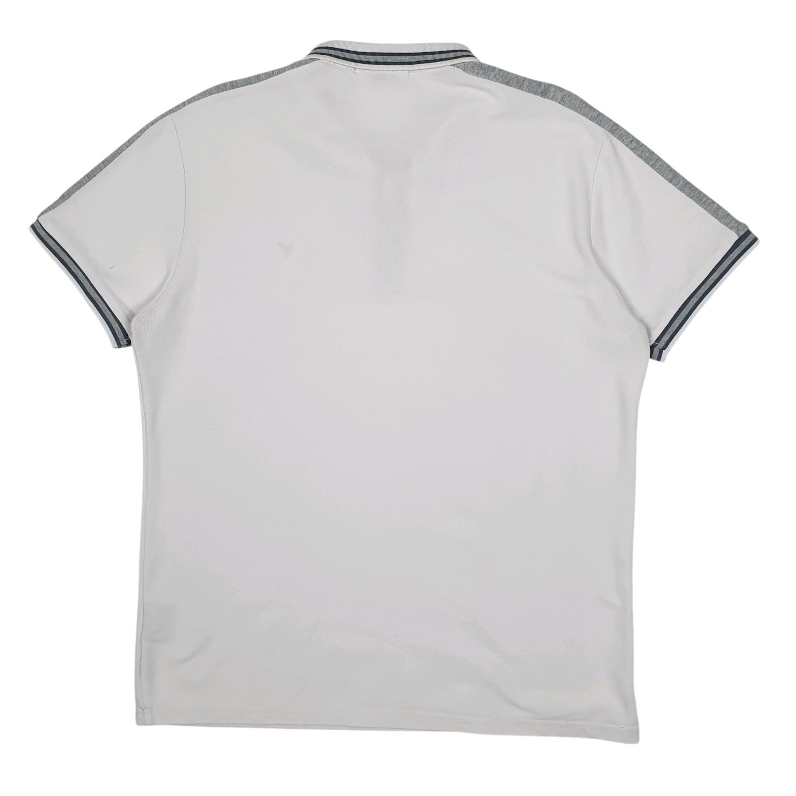 Mens White D-Rock  Cardigan Polo Shirt