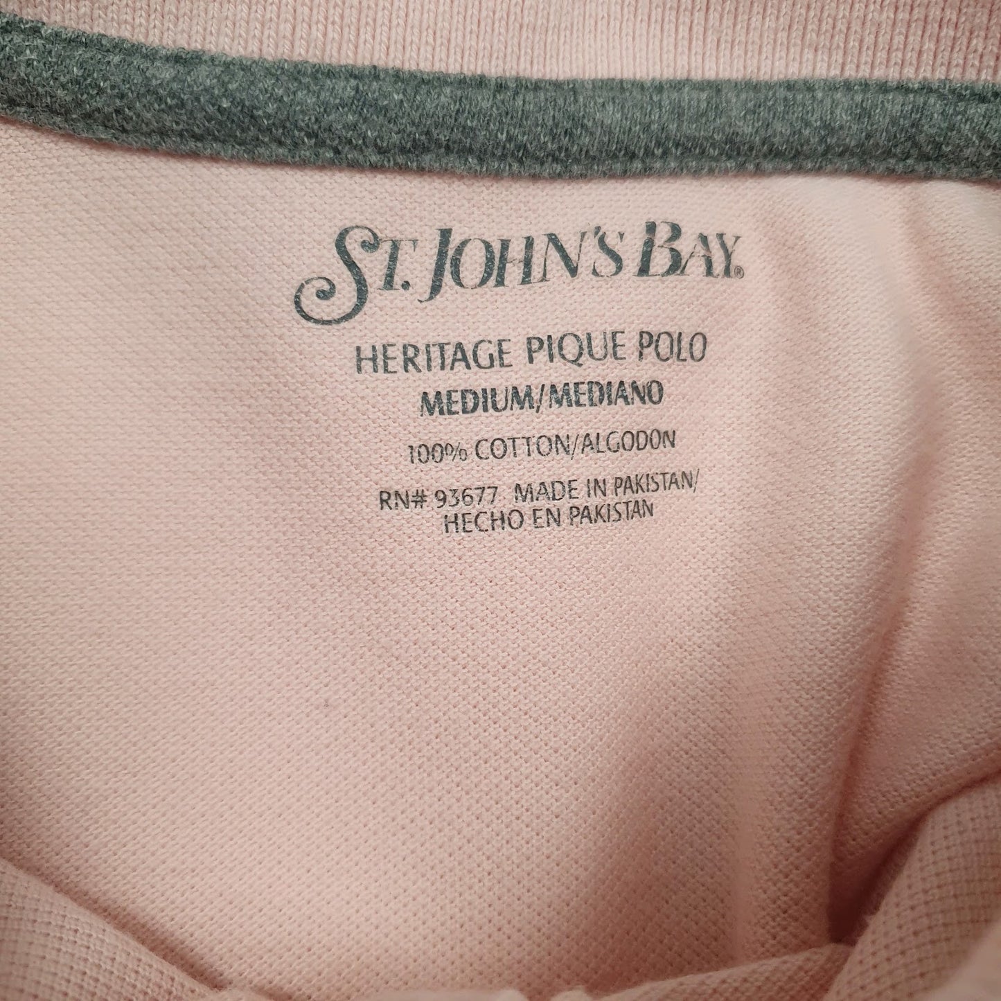 Mens Pink St. Johns Bay   Polo Shirt