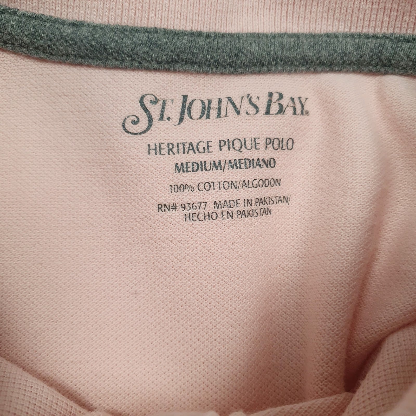 Mens Pink St. Johns Bay   Polo Shirt
