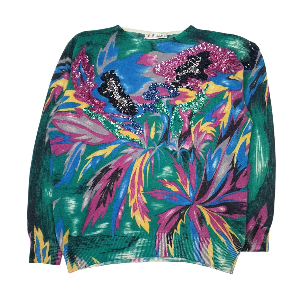 Womens Green William Vintage Crewneck Jumper
