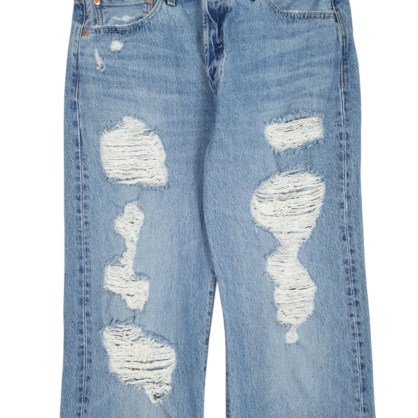 Mens Blue Levis Distressed  Jeans