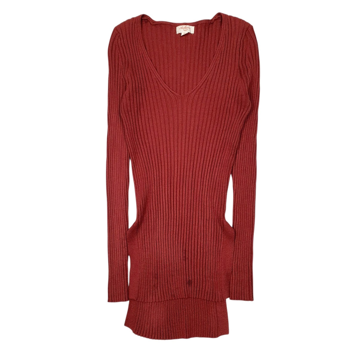 Womens Red Ambiance  V Neck Jumper