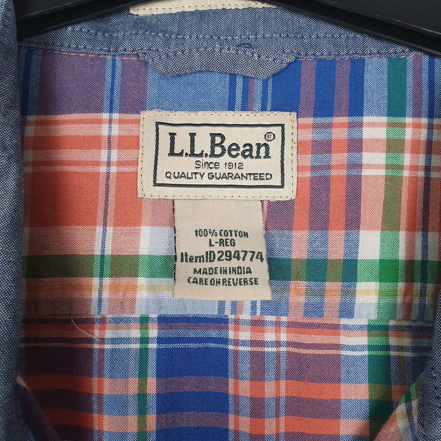 Mens Blue L.L.Bean   Shirt