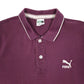 Mens Burgundy Puma  Hoodie Polo Shirt