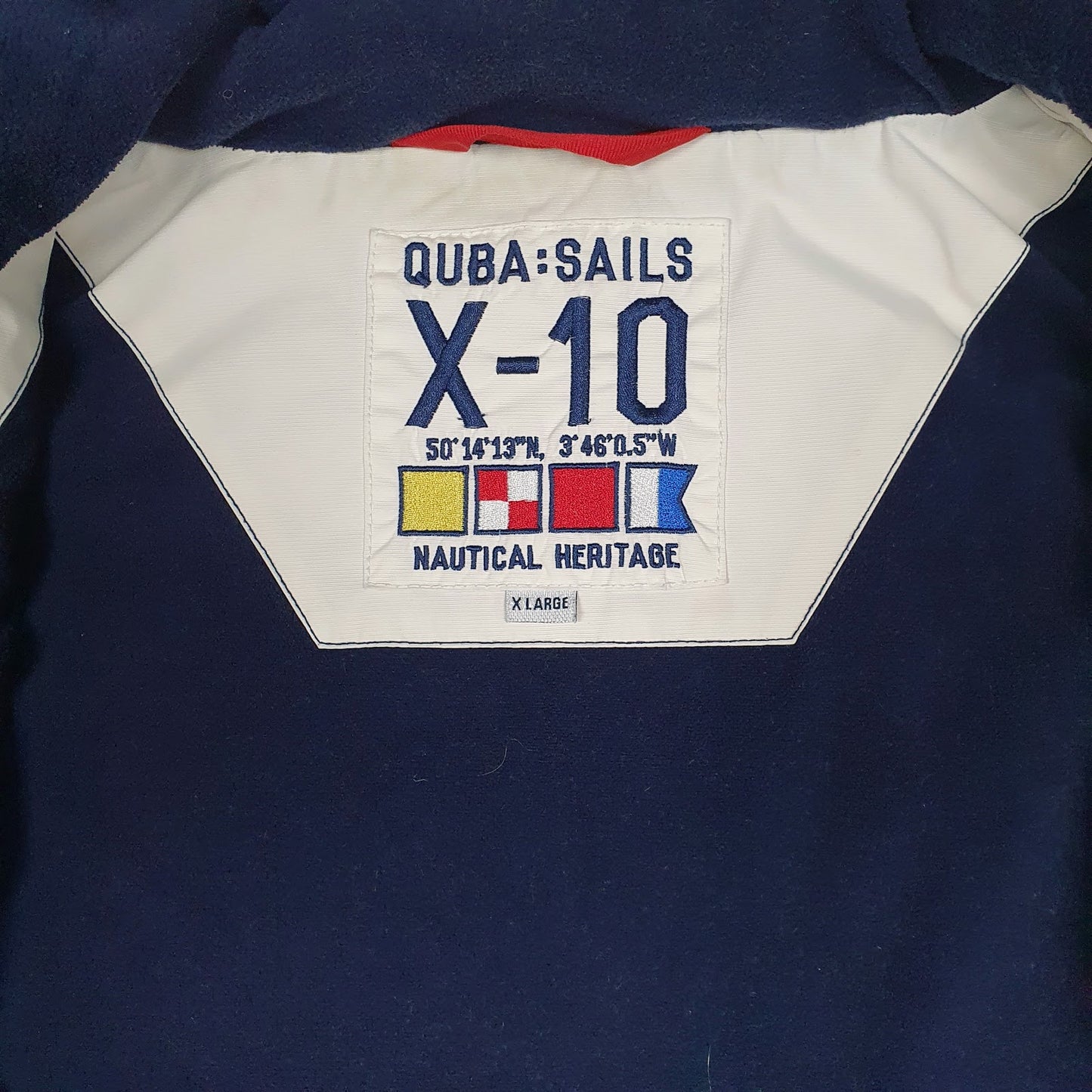 Mens White Quba Sails Sailing Nautical  Coat