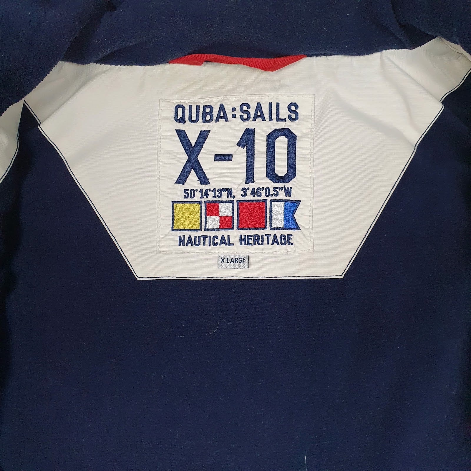 Mens White Quba Sails Sailing Nautical  Coat