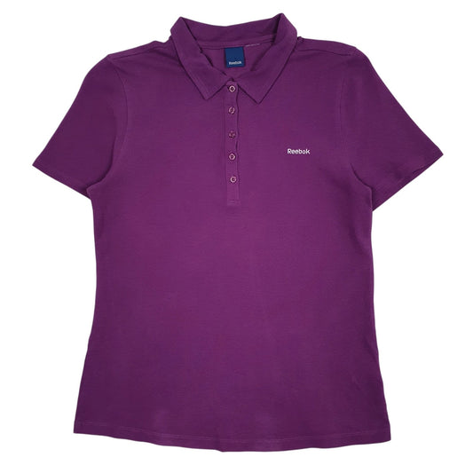 Mens Purple Reebok  Short Sleeve Polo Shirt