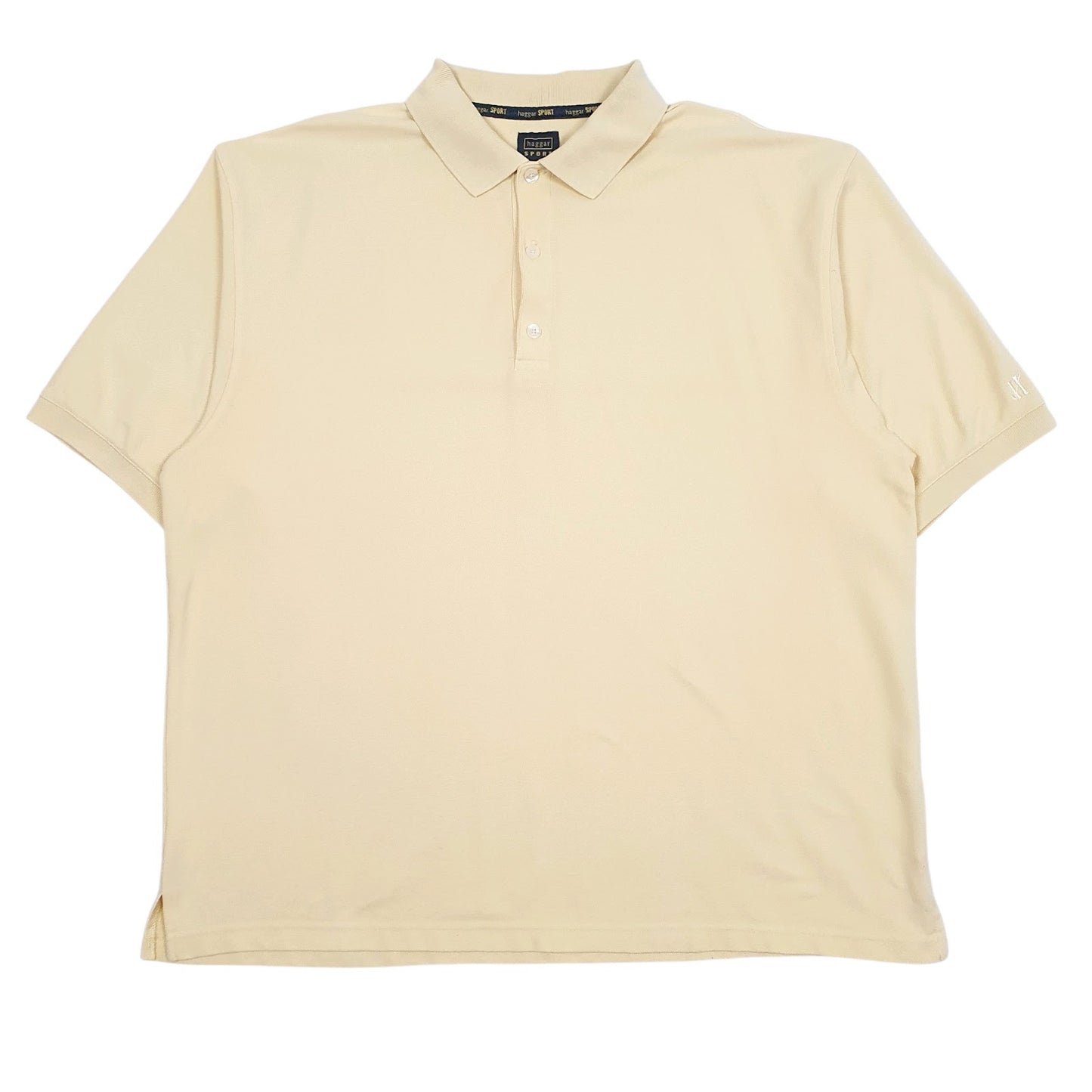 Mens Yellow Haggar Sport  Short Sleeve Polo Shirt