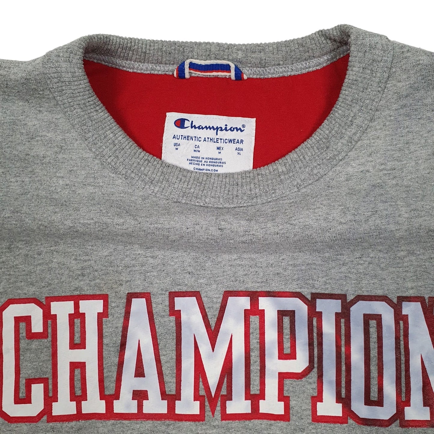 Mens Grey Champion  Crewneck Jumper