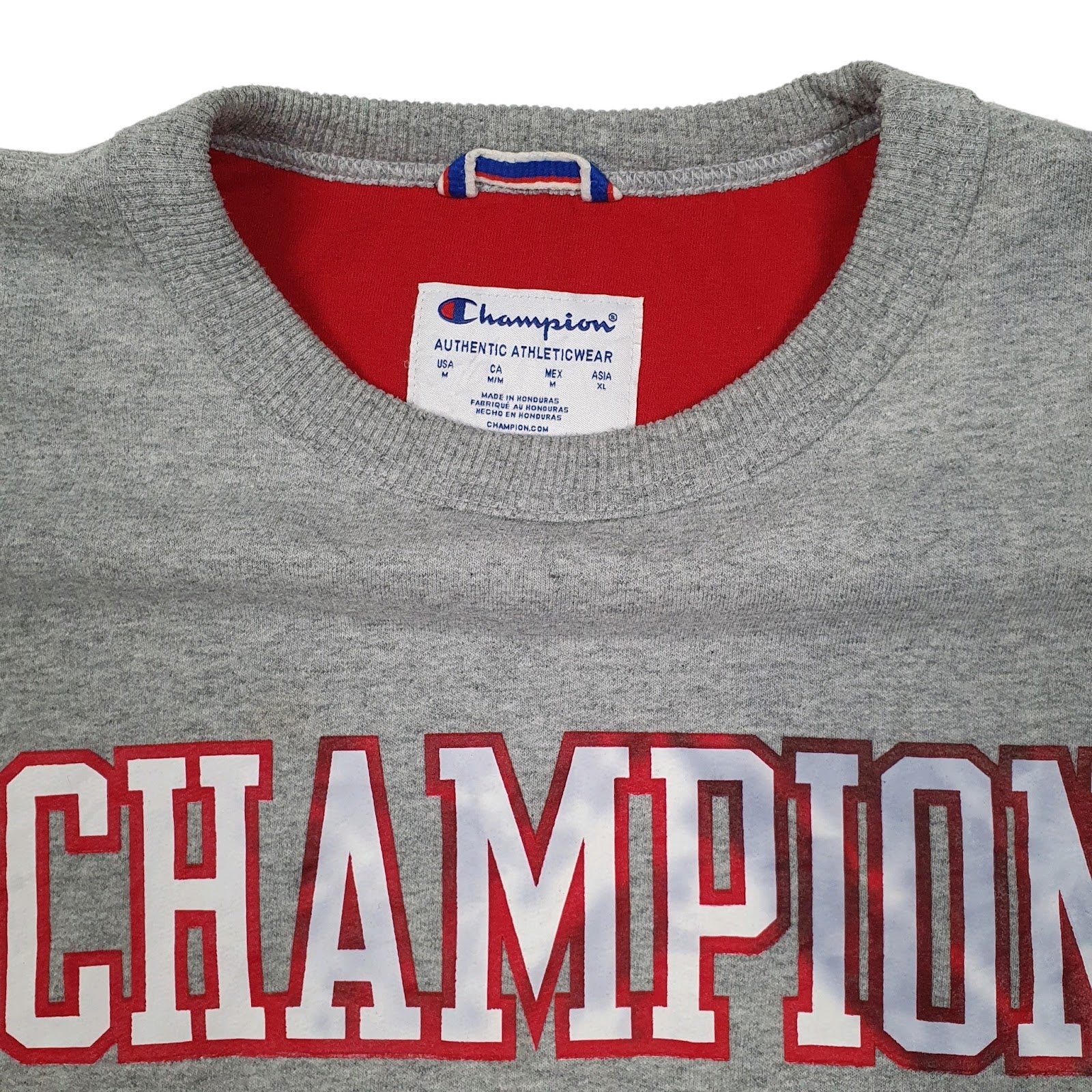 Mens Grey Champion  Crewneck Jumper