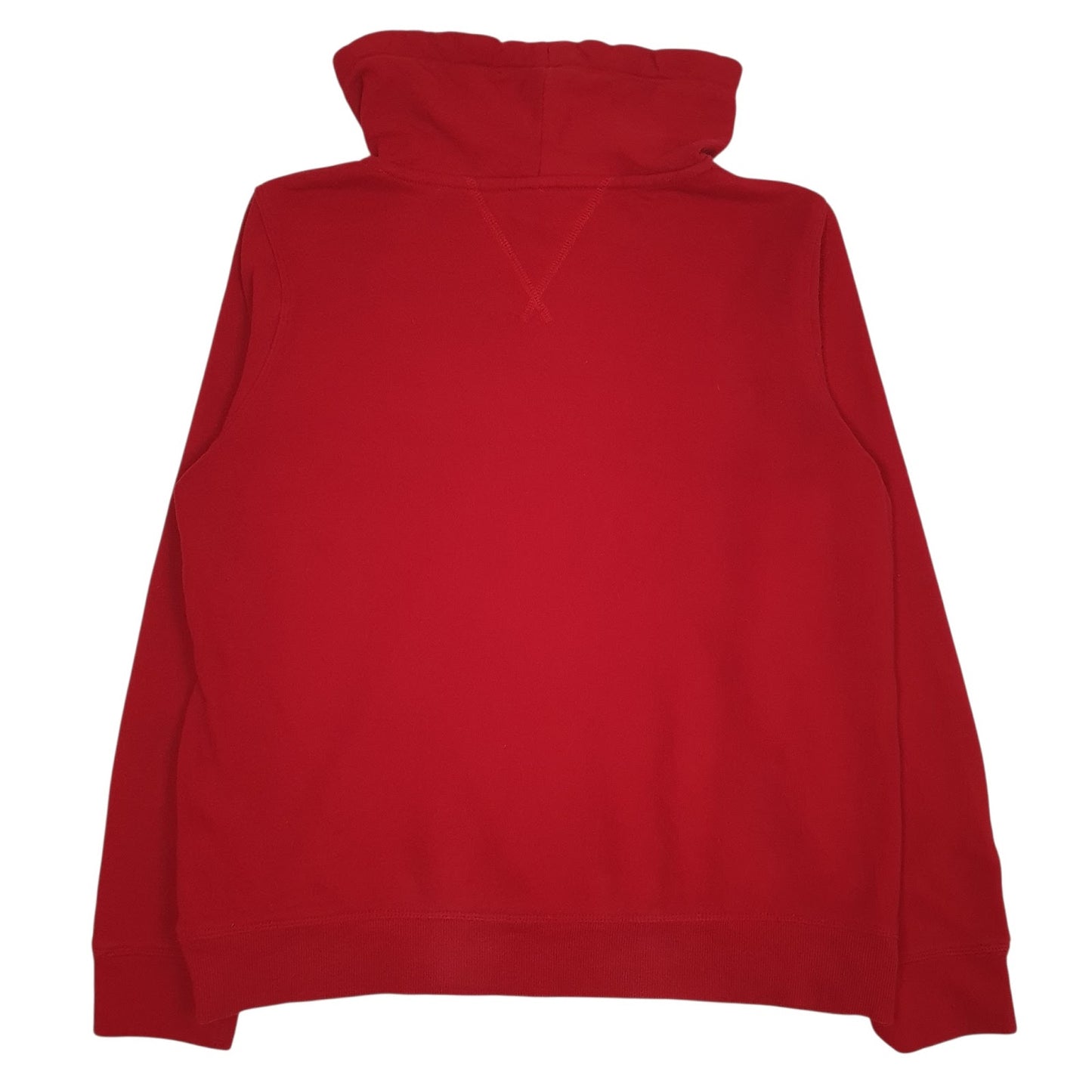 Womens Red Tommy Hilfiger Spellout Sport Shoal Neck Jumper