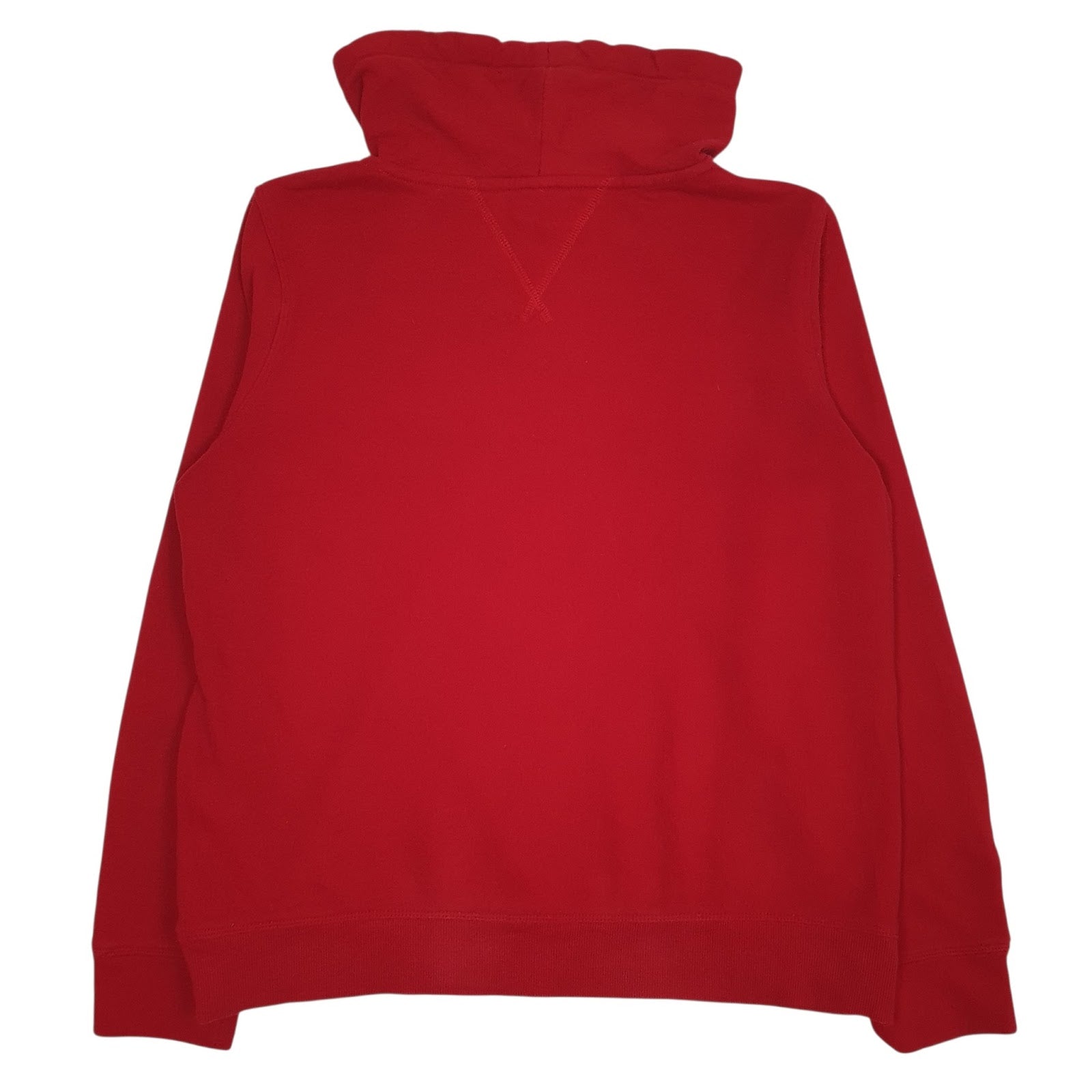 Womens Red Tommy Hilfiger Spellout Sport Shoal Neck Jumper