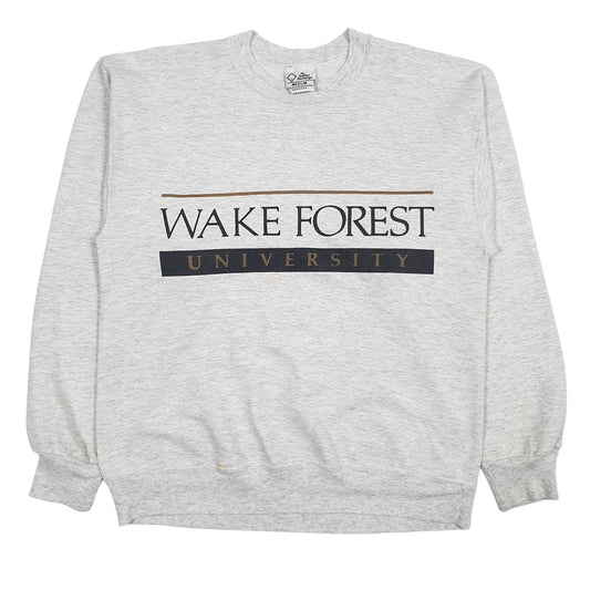 Mens Grey The Cotton Exchange Vintage 90s Made In USA Hoodie Jumper