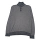 Mens Grey Tommy Hilfiger Button Up Quarter Zip Jumper