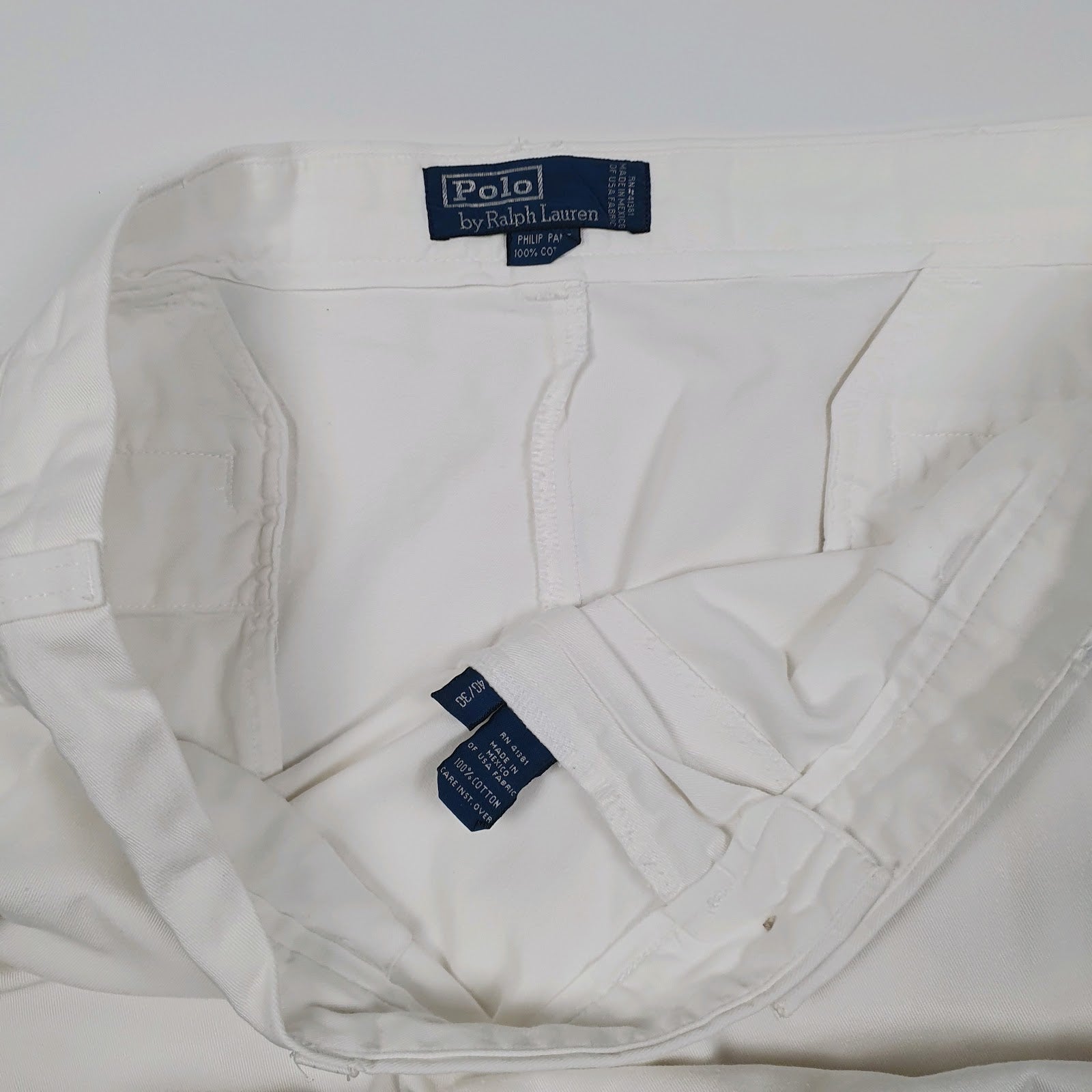 Mens White Polo Ralph Lauren Phillip Pant Vintage 90s  Trousers