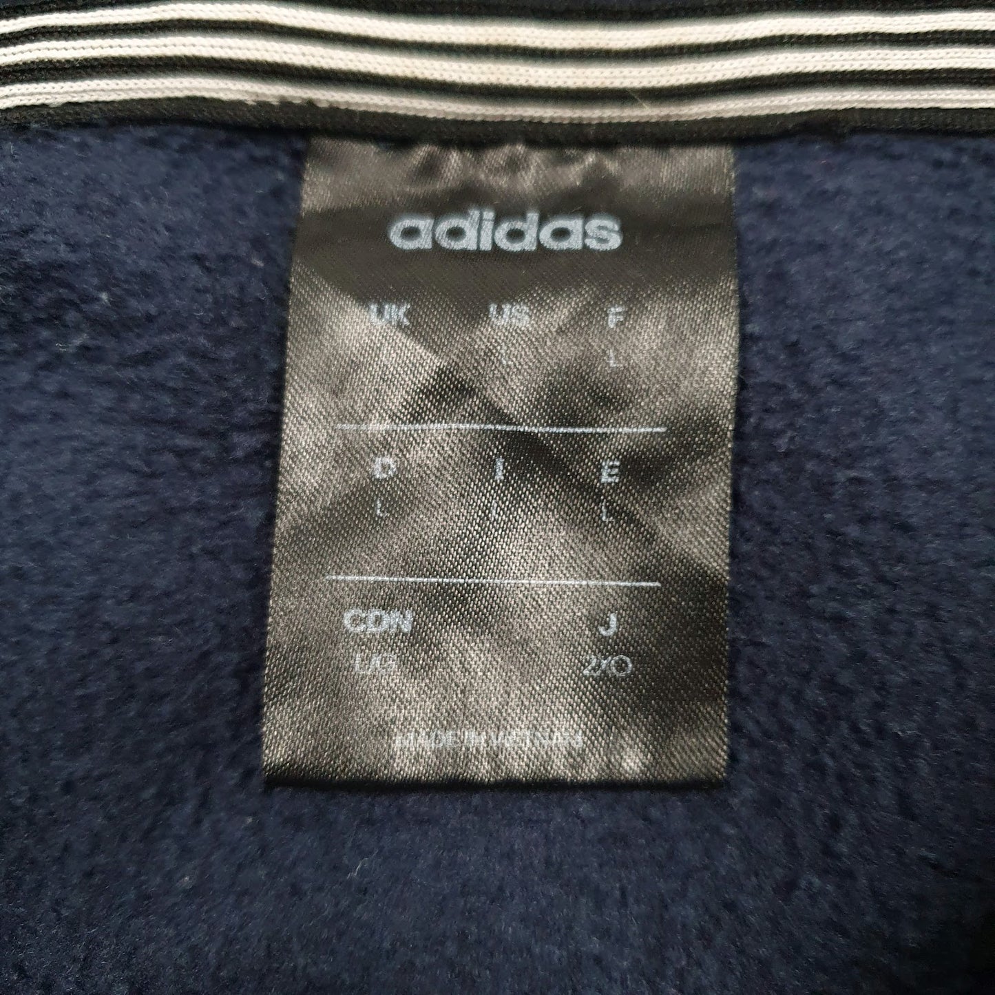 Mens Navy Adidas Spellout Hoodie Jumper