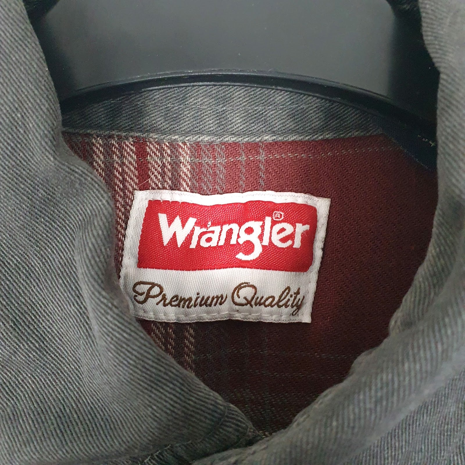 Mens Grey Wrangler Blanket Lined  Shirt