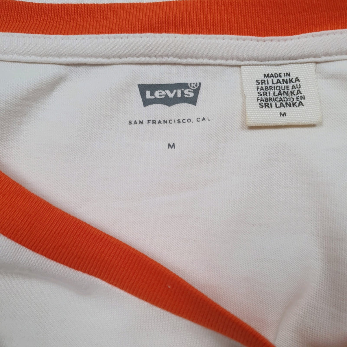 Womens White Levis Spellout  T Shirt
