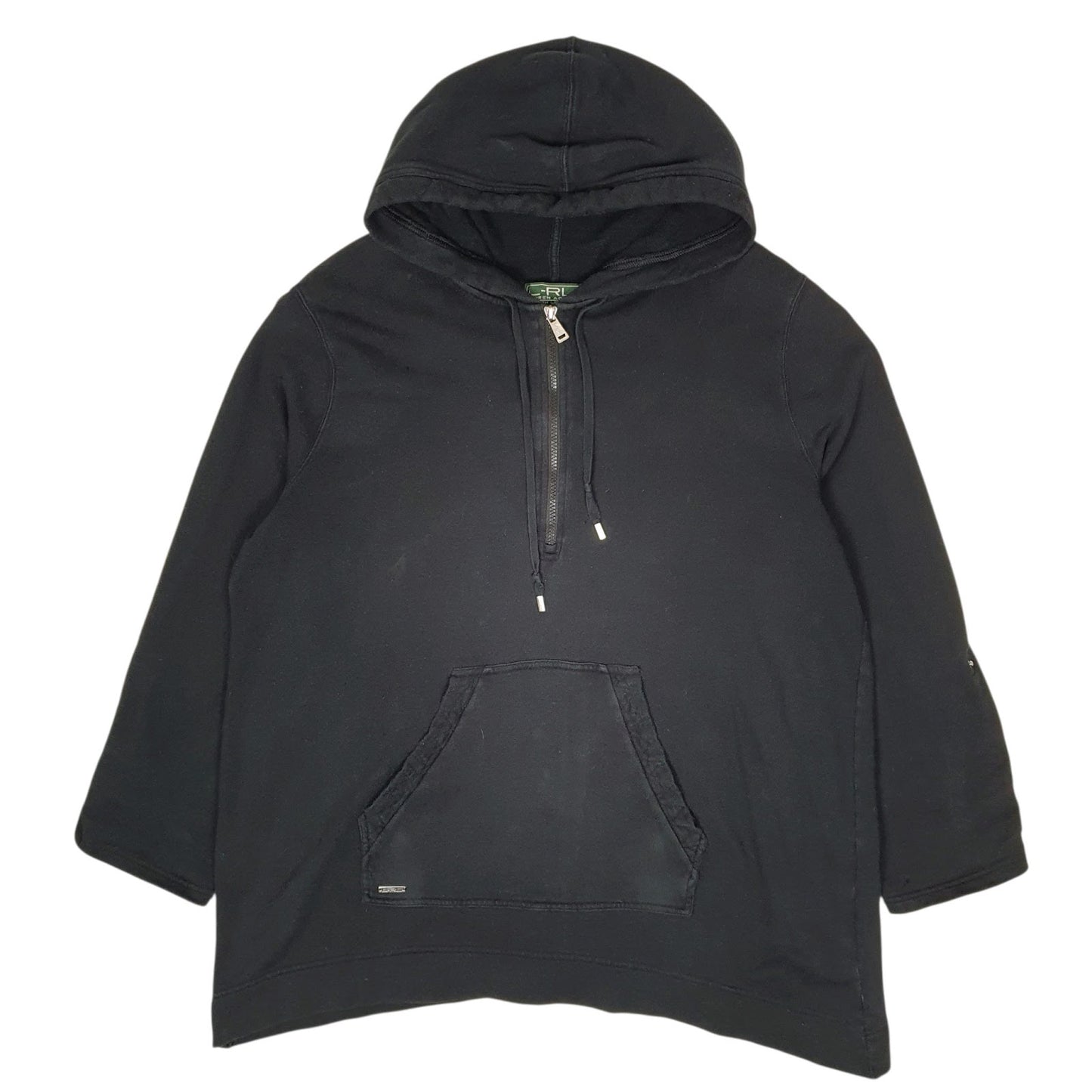 Womens Black Ralph Lauren Quarter Zip Active Hoodie Jumper