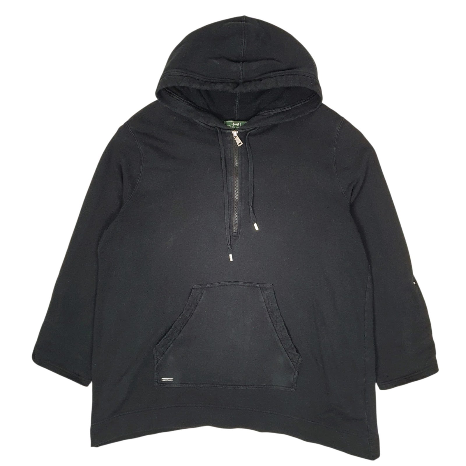 Womens Black Ralph Lauren Quarter Zip Active Hoodie Jumper