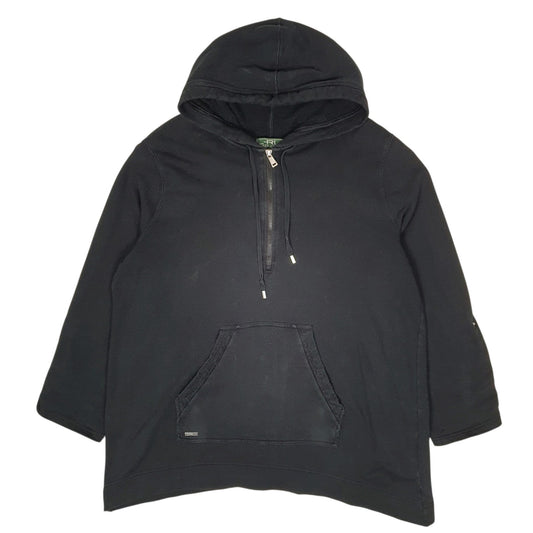 Womens Black Ralph Lauren Quarter Zip Active Hoodie Jumper