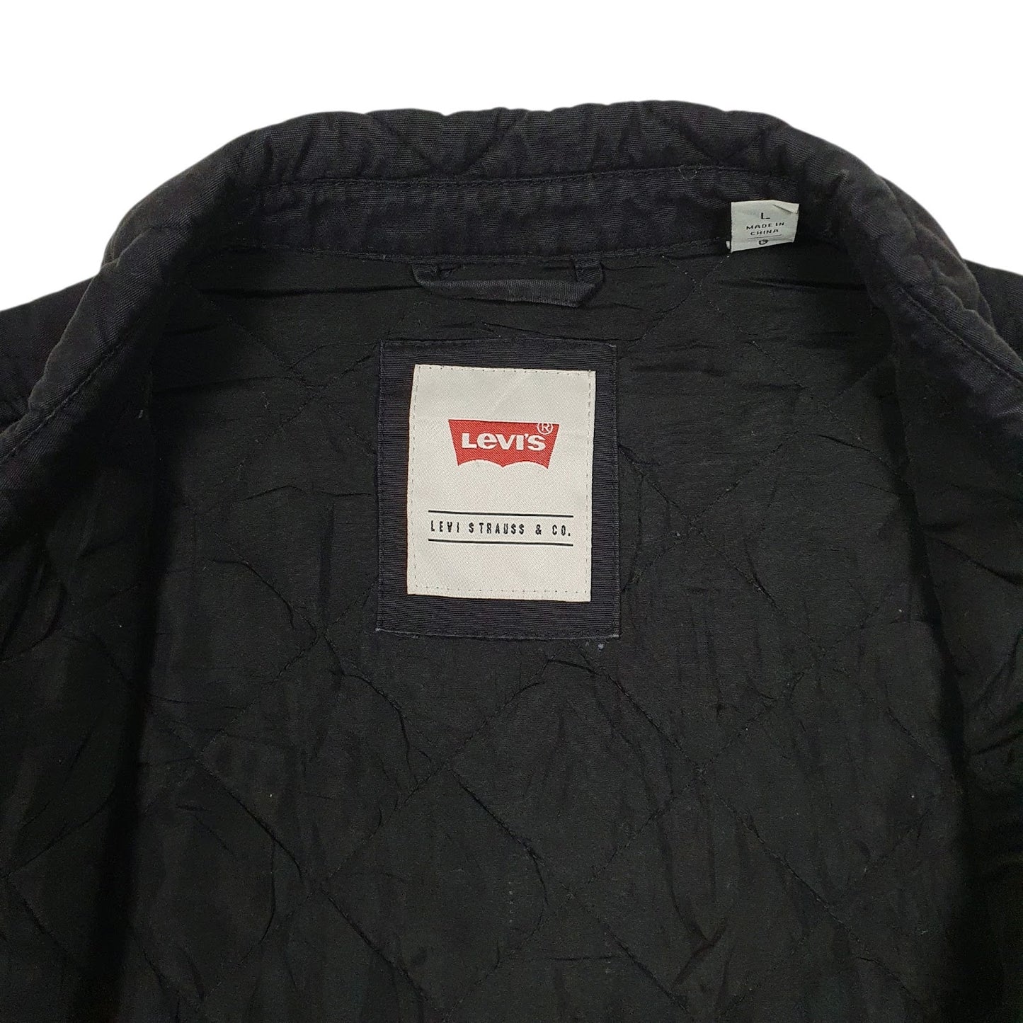 Mens Black Levis Windbreaker  Coat