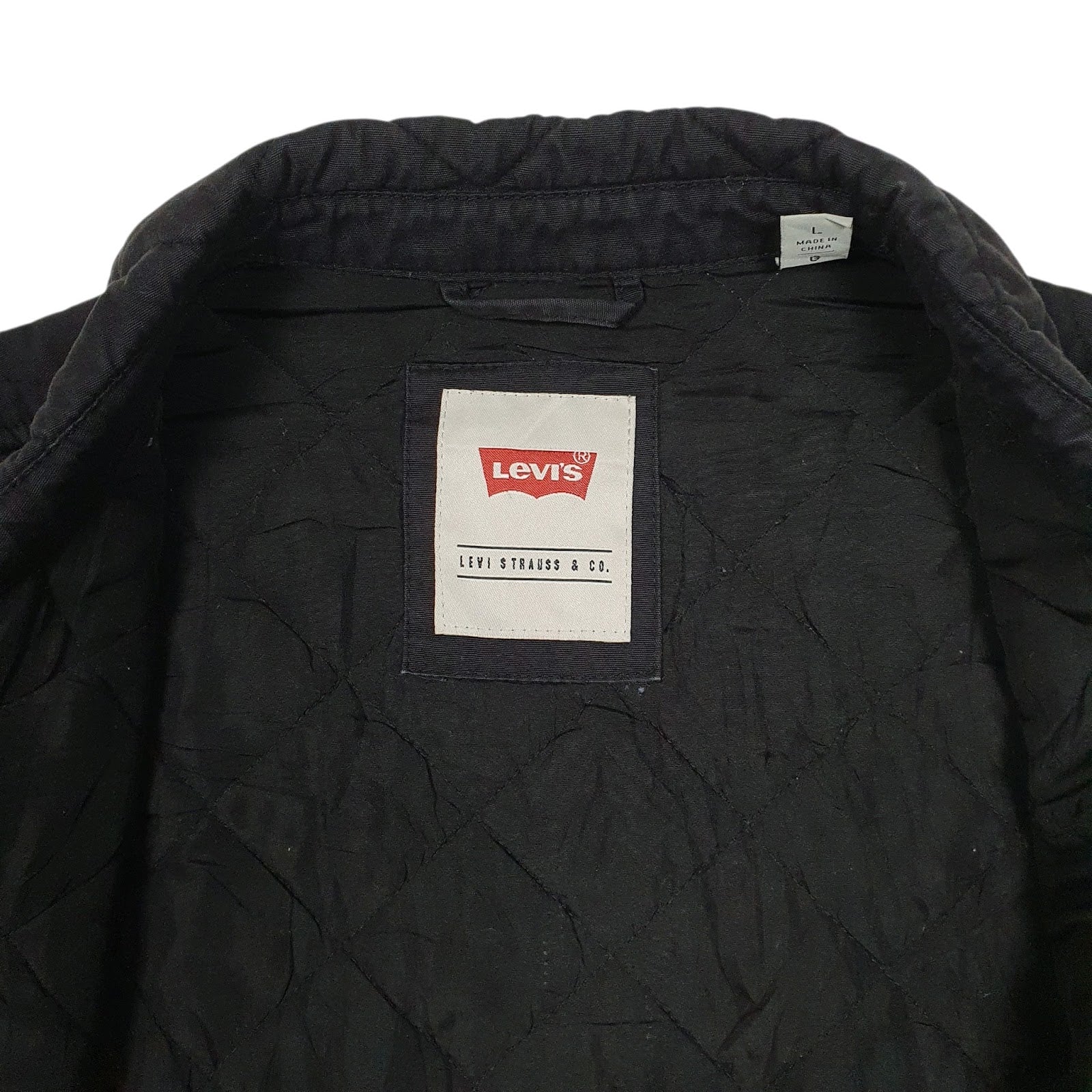 Mens Black Levis Windbreaker  Coat