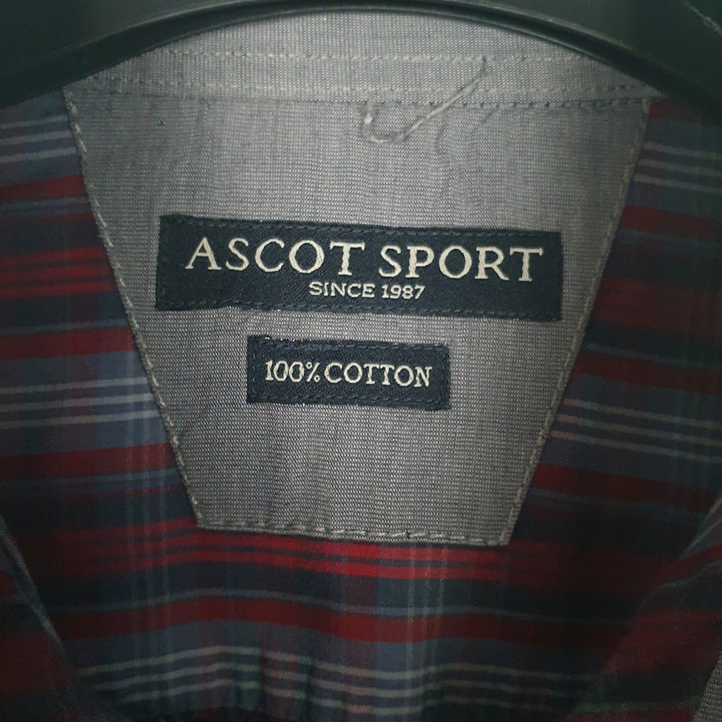 Mens Blue Ascot Sport   Shirt