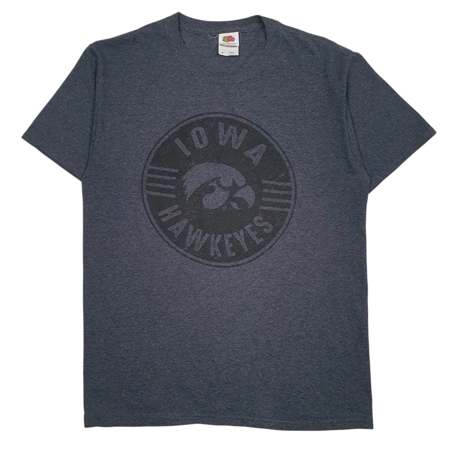 Mens Grey Fruit Of The Loom Iowa Hawkeyes Short Sleeve T Shirt